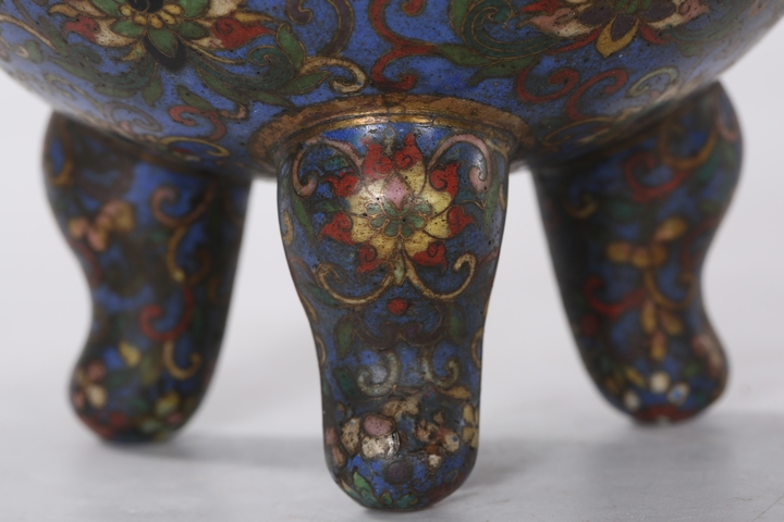古玩銅器景泰藍爐真品鑒賞圖