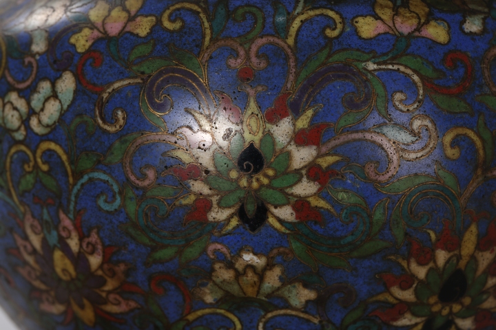 古玩銅器景泰藍爐真品鑒賞圖