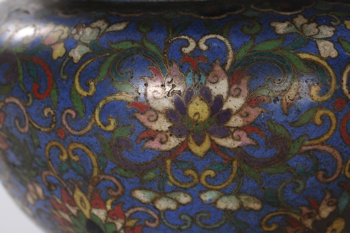 古玩銅器景泰藍爐真品鑒賞圖