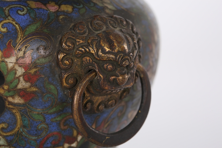 古玩銅器景泰藍爐真品鑒賞圖