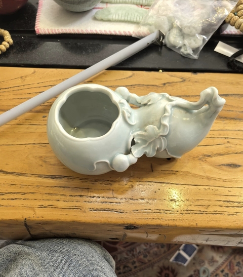 古玩陶瓷青釉水盂真品鑒賞圖