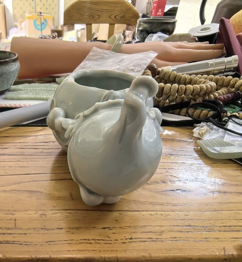 古玩陶瓷青釉水盂真品鑒賞圖