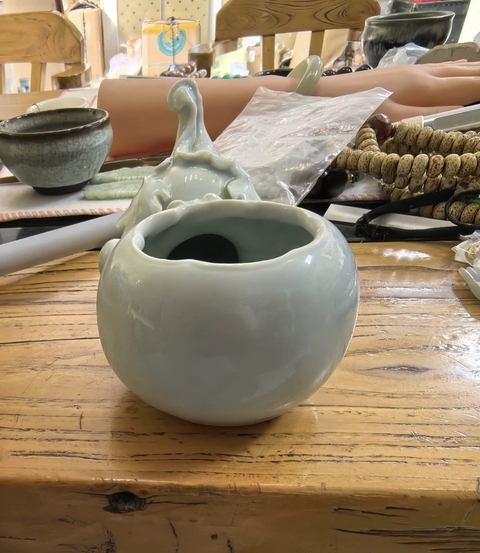 古玩陶瓷青釉水盂真品鑒賞圖