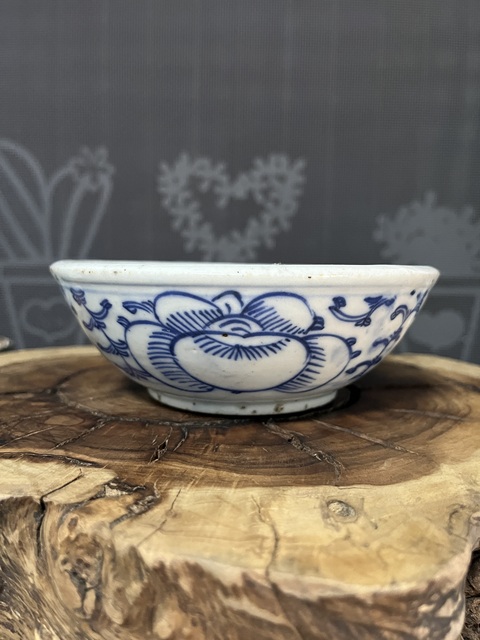 古玩陶瓷青花纏枝連紋藥碾拍賣，當(dāng)前價格688元