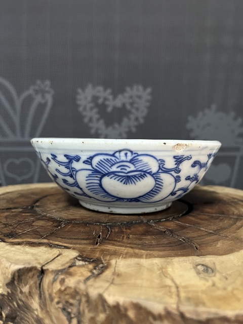 古玩陶瓷青花纏枝連紋藥碾拍賣，當(dāng)前價格688元