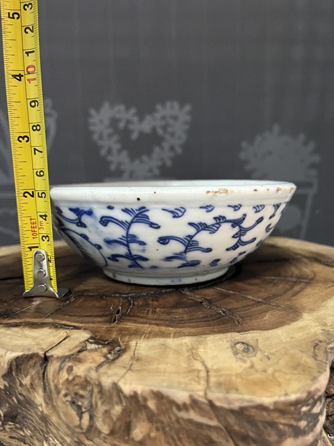 古玩陶瓷青花纏枝連紋藥碾拍賣，當(dāng)前價格688元