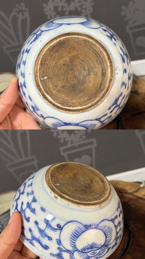 古玩陶瓷青花纏枝連紋藥碾拍賣，當(dāng)前價格688元