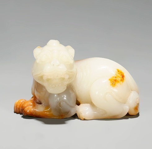 古玩玉器和田玉雕“瑞獸”擺件真品鑒賞圖