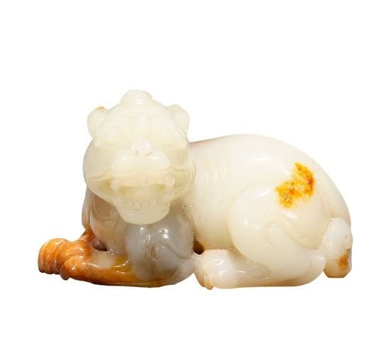 古玩玉器和田玉雕“瑞獸”擺件真品鑒賞圖
