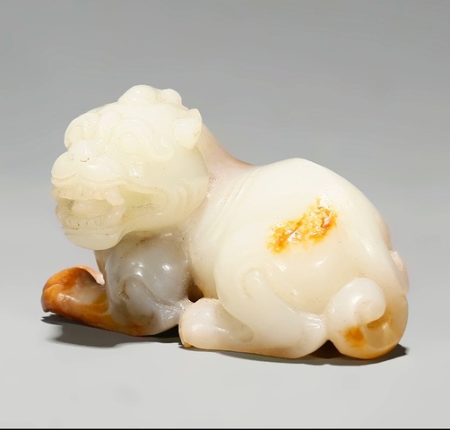 古玩玉器和田玉雕“瑞獸”擺件真品鑒賞圖