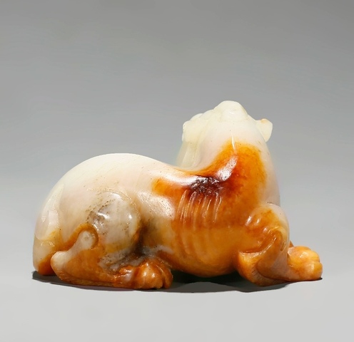 古玩玉器和田玉雕“瑞獸”擺件真品鑒賞圖