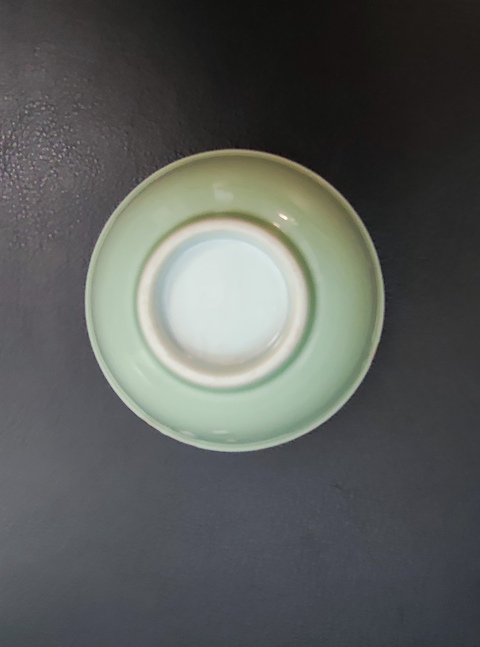 古玩陶瓷豆青釉杯盤拍賣，當前價格980元