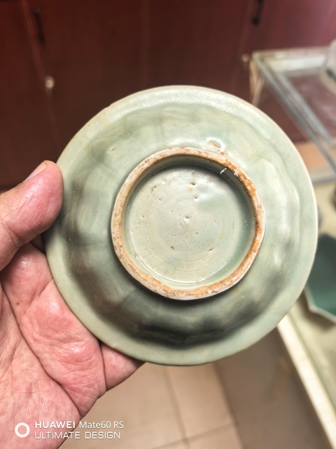 古玩陶瓷南宋龍泉窯雙魚折沿洗拍賣,當前價格17800元
