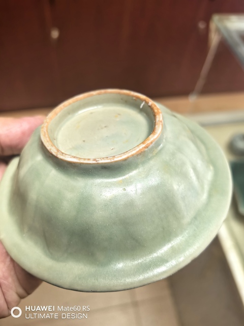 古玩陶瓷南宋龍泉窯雙魚折沿洗拍賣,當前價格17800元