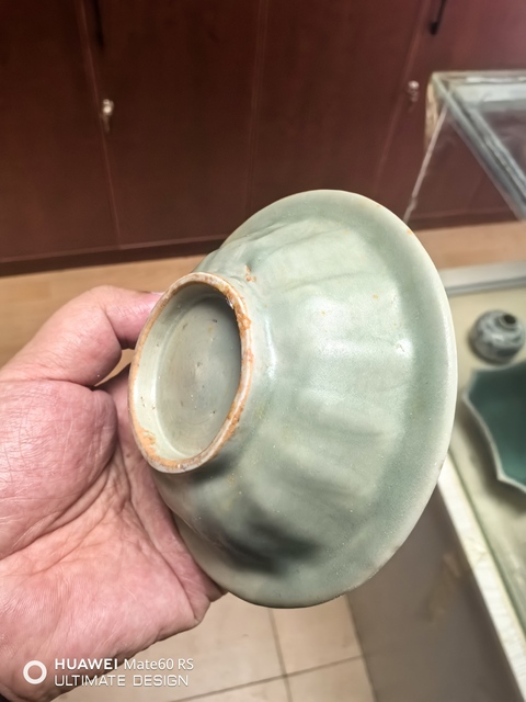 古玩陶瓷南宋龍泉窯雙魚折沿洗拍賣,當前價格17800元