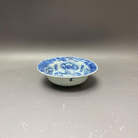 古玩陶瓷明天啟·蝴蝶紋·青花折沿洗拍賣，當前價格2200元