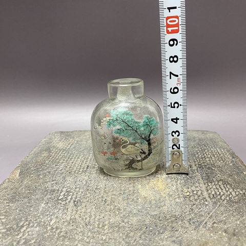 古玩陶瓷松鶴紋鼻煙壺真品鑒賞圖