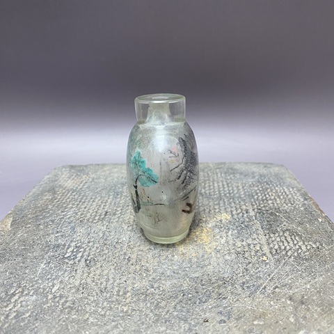 古玩陶瓷松鶴紋鼻煙壺真品鑒賞圖