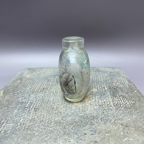 古玩陶瓷松鶴紋鼻煙壺真品鑒賞圖