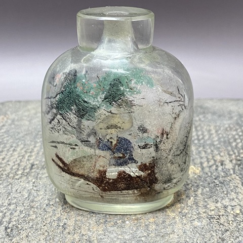 古玩陶瓷松鶴紋鼻煙壺真品鑒賞圖