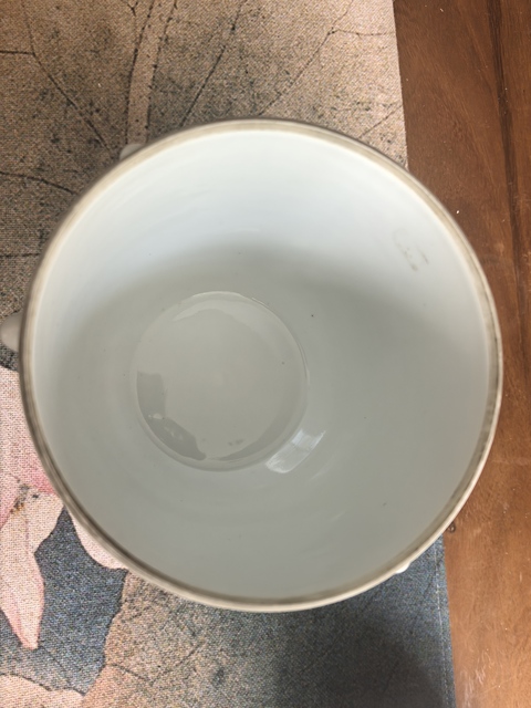 古玩陶瓷安居樂業粉彩四系蓋缸真品鑒賞圖