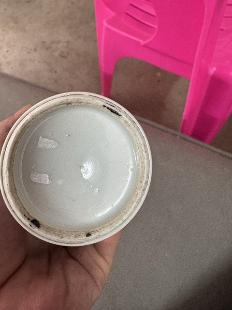 古玩陶瓷青花葡萄紋雞腿瓶真品鑒賞圖