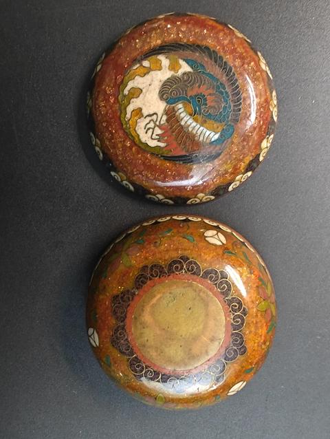 古玩陶瓷民國 銅胎掐絲琺瑯蓋盒真品鑒賞圖