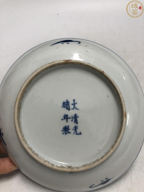 古玩陶瓷光緒·青花加彩纏枝蓮紋盤(pán)拍賣(mài)，當(dāng)前價(jià)格4800元