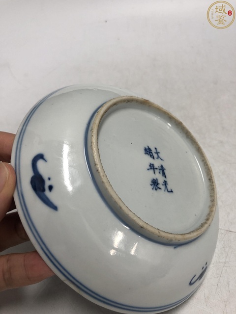 古玩陶瓷光緒·青花加彩纏枝蓮紋盤(pán)拍賣(mài)，當(dāng)前價(jià)格4800元