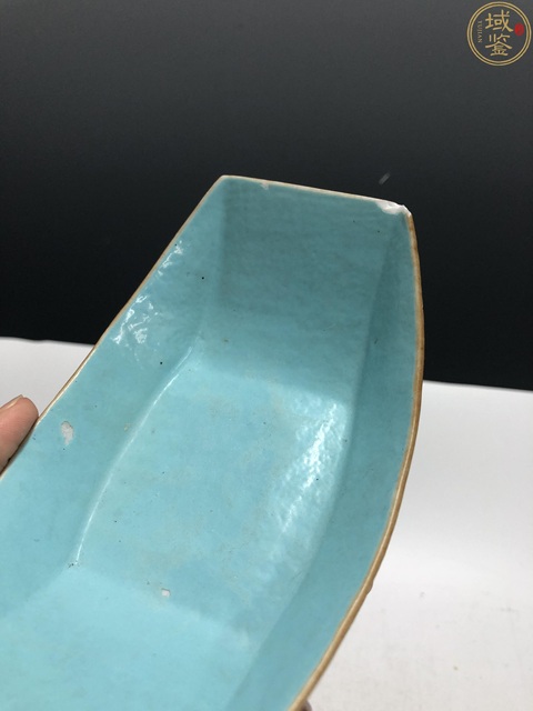 古玩陶瓷清乾隆·仿雕漆藍釉錦地團壽紋茶床拍賣，當前價格4800元