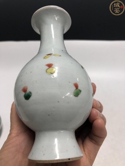 古玩陶瓷雍乾·粉彩花卉紋玉壺春瓶拍賣，當前價格6000元