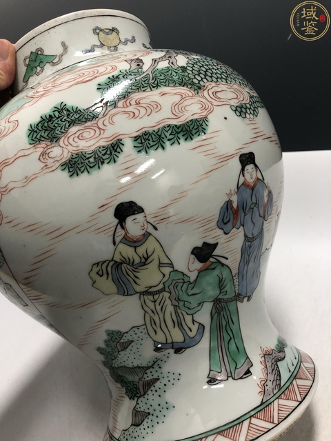 古玩陶瓷晚清·五彩人物故事紋將軍罐拍賣，當(dāng)前價格20000元