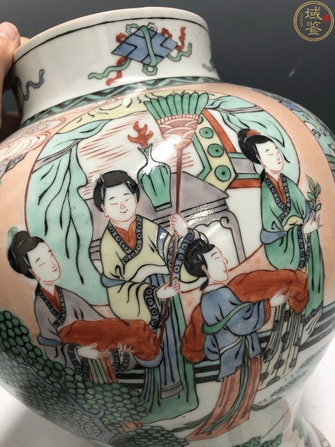 古玩陶瓷晚清·五彩人物故事紋將軍罐拍賣，當(dāng)前價格20000元