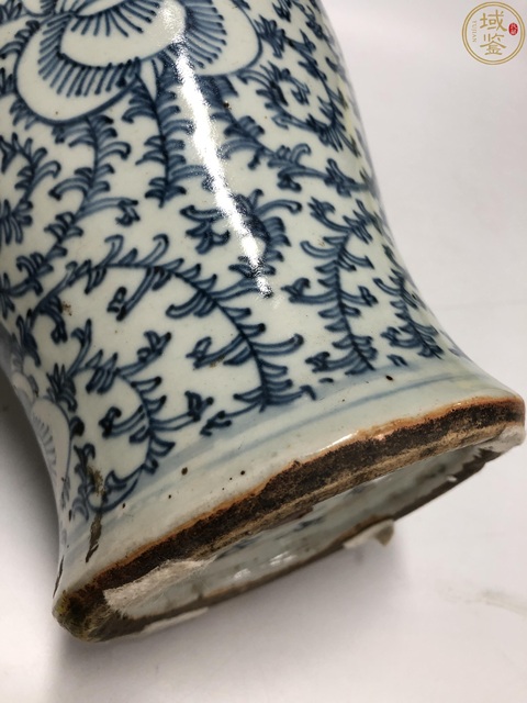 古玩陶瓷清中·青花纏枝喜字紋鳳尾尊拍賣，當前價格6800元