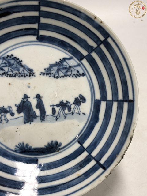 古玩陶瓷明晚·青花高士出游紋盤拍賣，當前價格2680元