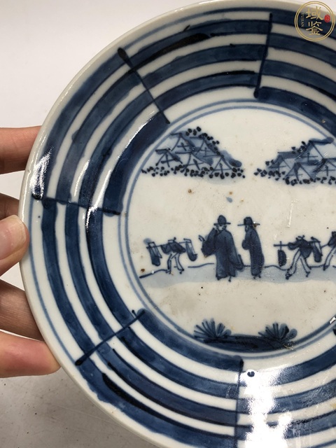 古玩陶瓷明晚·青花高士出游紋盤拍賣，當前價格2680元