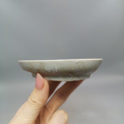 古玩陶瓷德化窯青花魚藻紋碟拍賣,當前價格78元