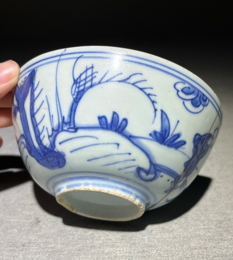古玩陶瓷青花人物故事碗真品鑒賞圖
