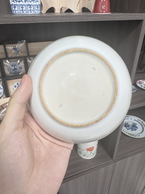 古玩陶瓷乾隆細路青花描金小盤真品鑒賞圖