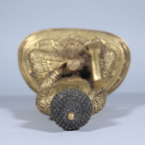 古玩銅器銅藥師佛真品鑒賞圖
