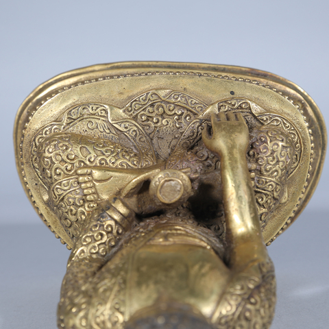 古玩銅器銅藥師佛真品鑒賞圖