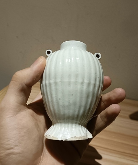 古玩陶瓷南宋湖田窯系雙系瓶真品鑒賞圖