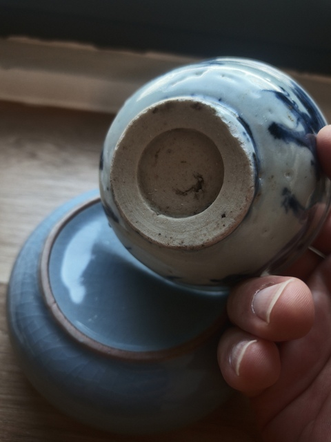 古玩陶瓷玉環(huán)底青花杯真品鑒賞圖