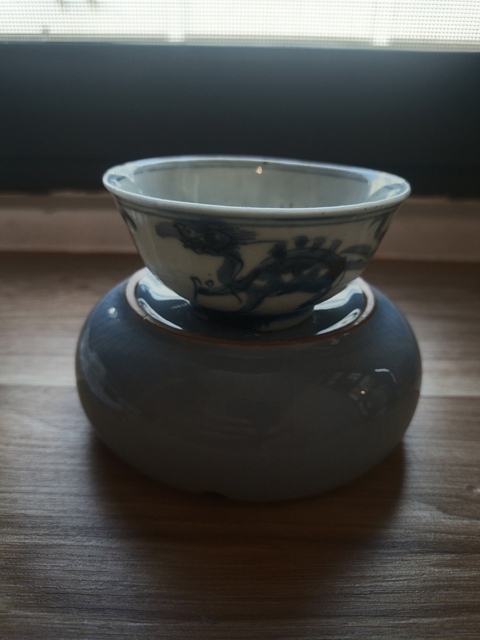 古玩陶瓷玉環(huán)底青花杯真品鑒賞圖