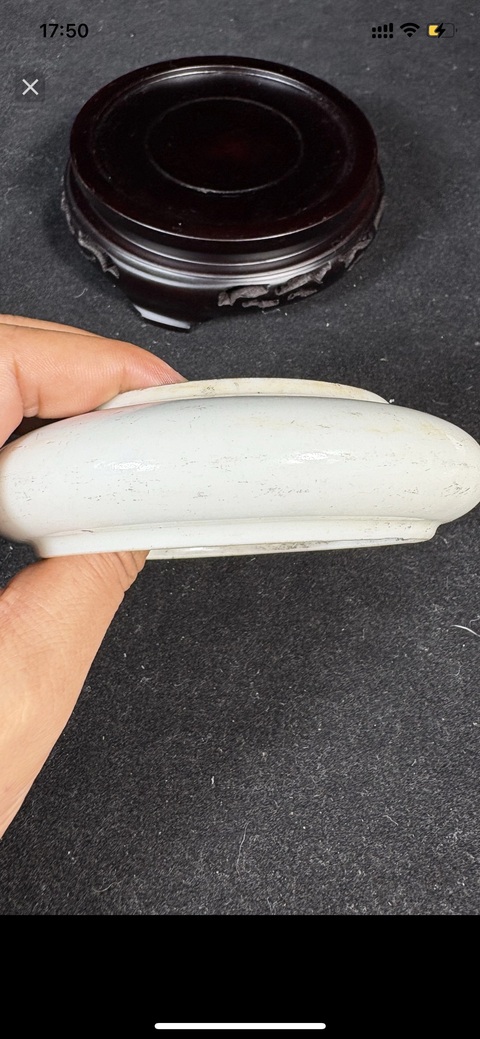 古玩陶瓷白釉鐋鑼洗真品鑒賞圖