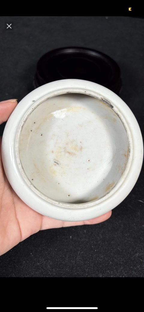 古玩陶瓷白釉鐋鑼洗真品鑒賞圖