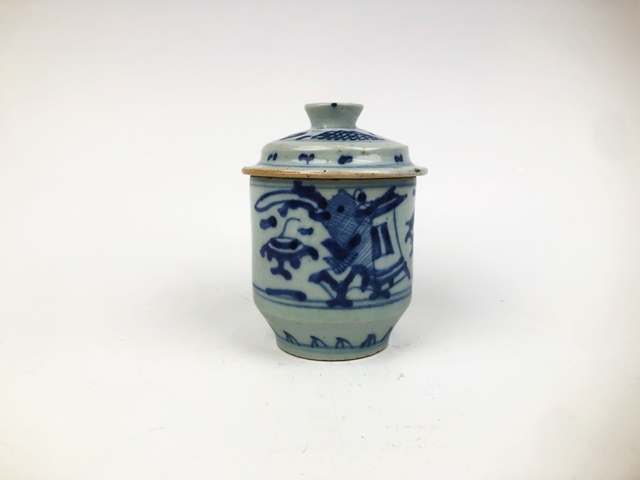 古玩陶瓷清中期·青花博古紋蓋罐拍賣,當前價格0元