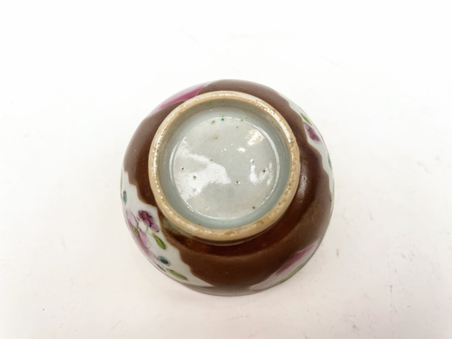 古玩陶瓷清雍正·粉彩粉彩桃紋紫金釉杯拍賣，當前價格396元