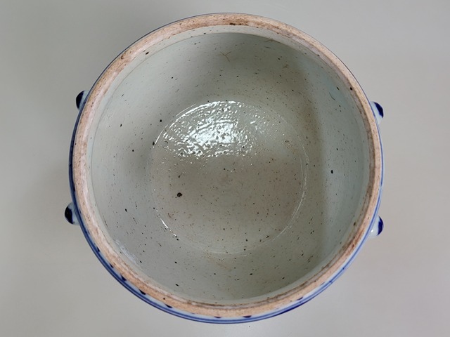 古玩陶瓷青花花卉紋粥罐真品鑒賞圖