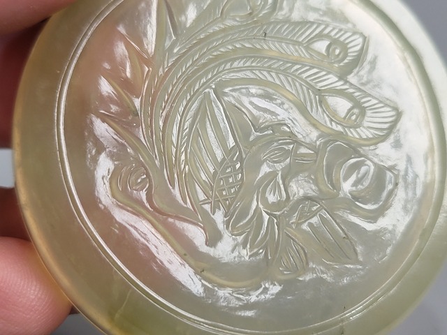 古玩玉器印泥盒真品鑒賞圖